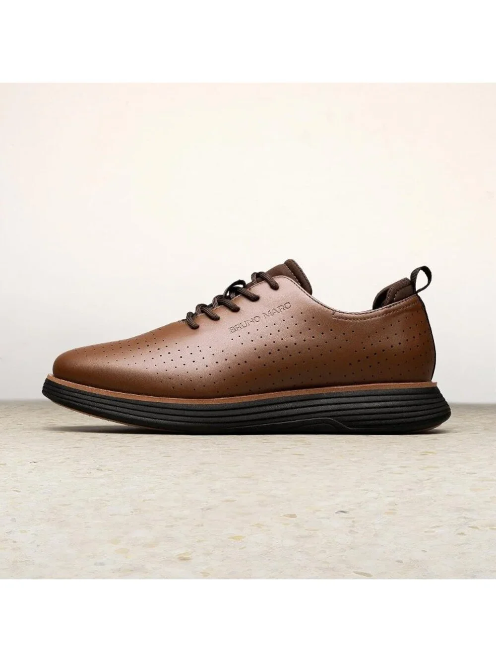 Bruno Marc Men's Brown Polyurethane Classic Casual Vibrant Fashion Sneaker